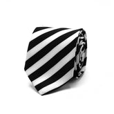 BLACK TUX STRIPE TIE